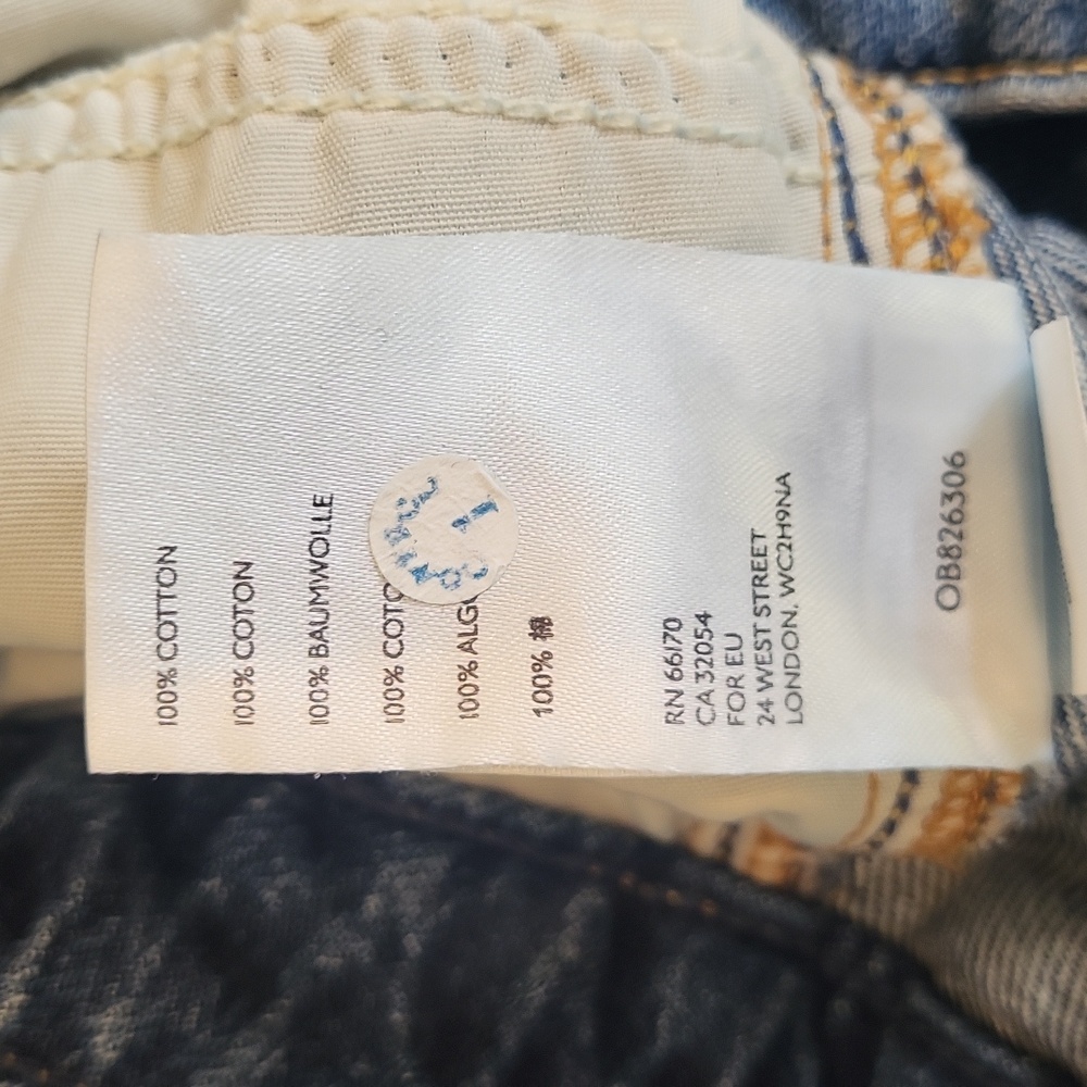 We the Free Distressed Button Fly Raw Hem Denim Jean Mini Skirt, Size XS/26 - Picture 5 of 6